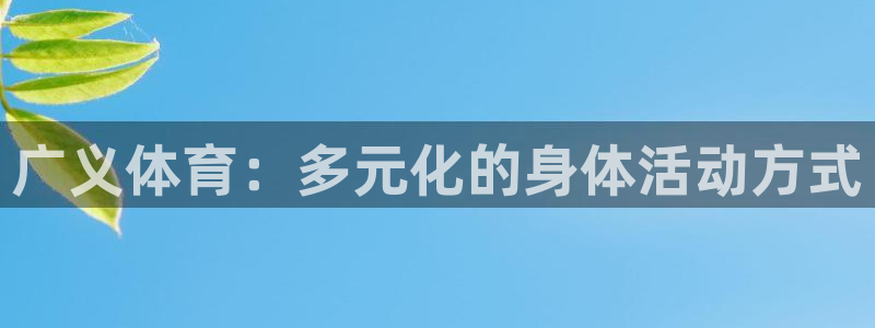 678体育官网地址：广义体育：多元化的身体活动方式