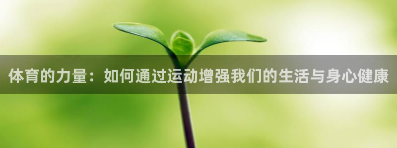 678体育：体育的力量：如何通过运动增强我们的生活与身心健康